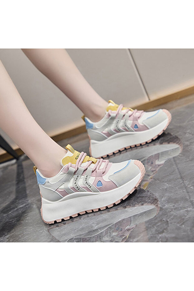 Women's Heart Chunky Lace-Up Sneakers