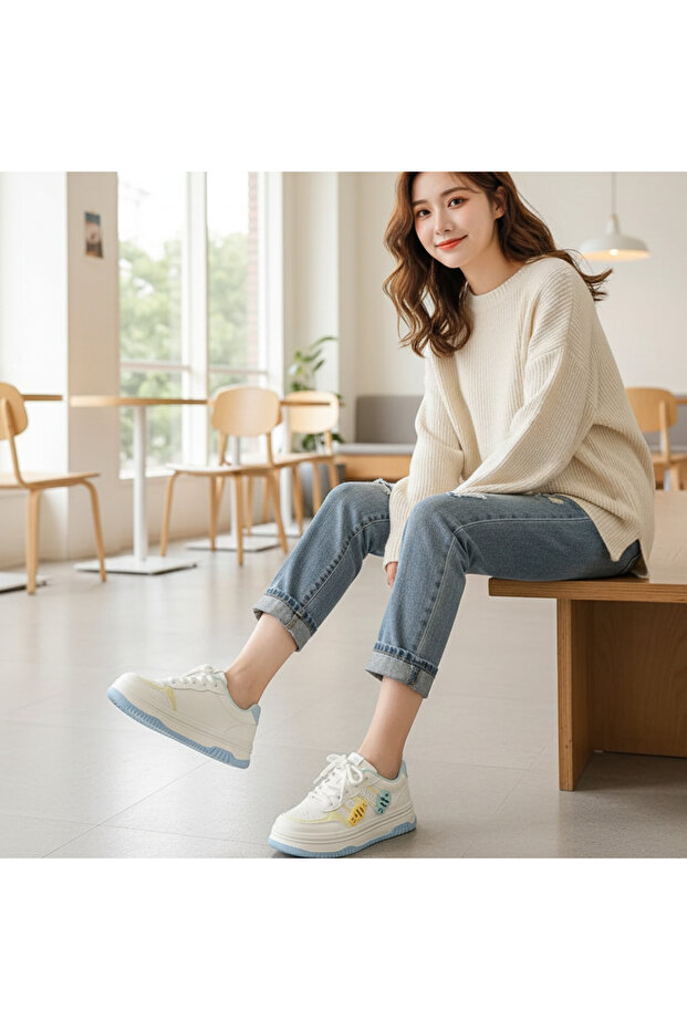 Women's Fish Charm Chunky Lace-Up Sneakers