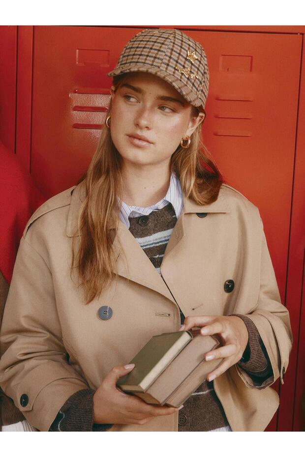 Shirt Collar Oversize Women's Trench Coat (W6)