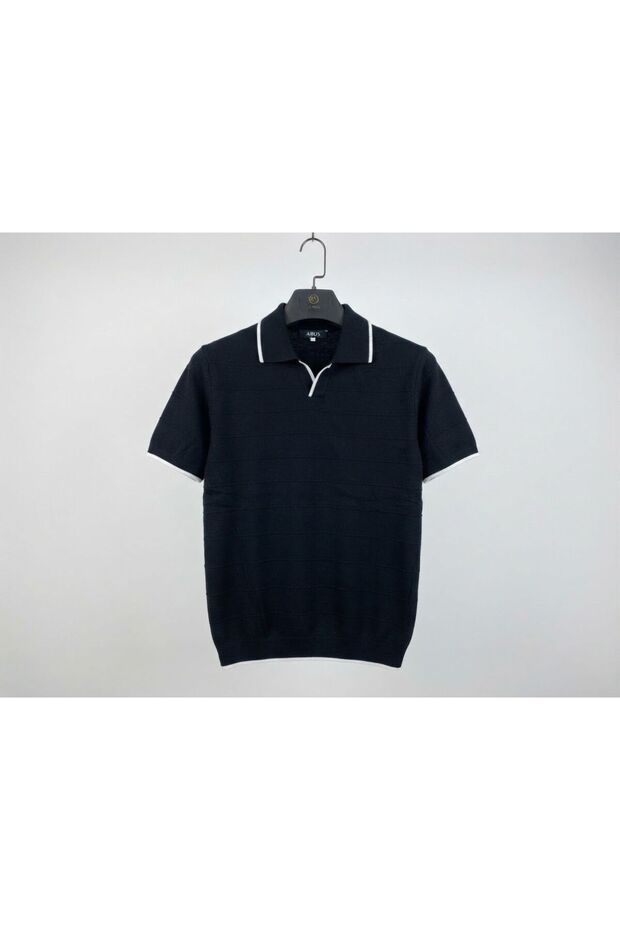 Men's Short-Sleeved Summer Polywool Knitwear T-Shirt/T-Shirt