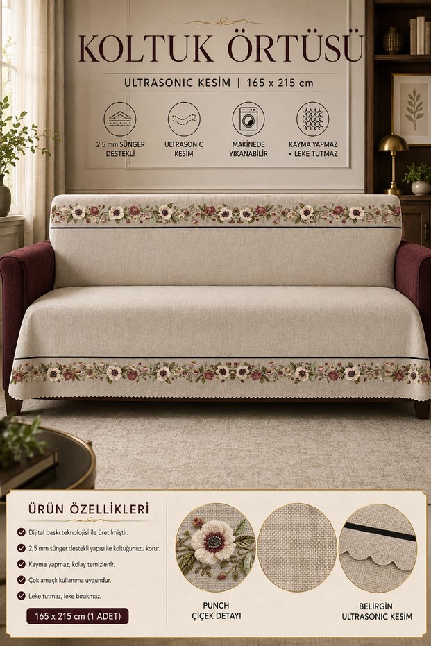 Multi-Purpose Modern Bohemian Velvet Sofa Cover,Sofa Bed Cover Picnic Cover Tablecloth Non-Slip Sponge-Backed