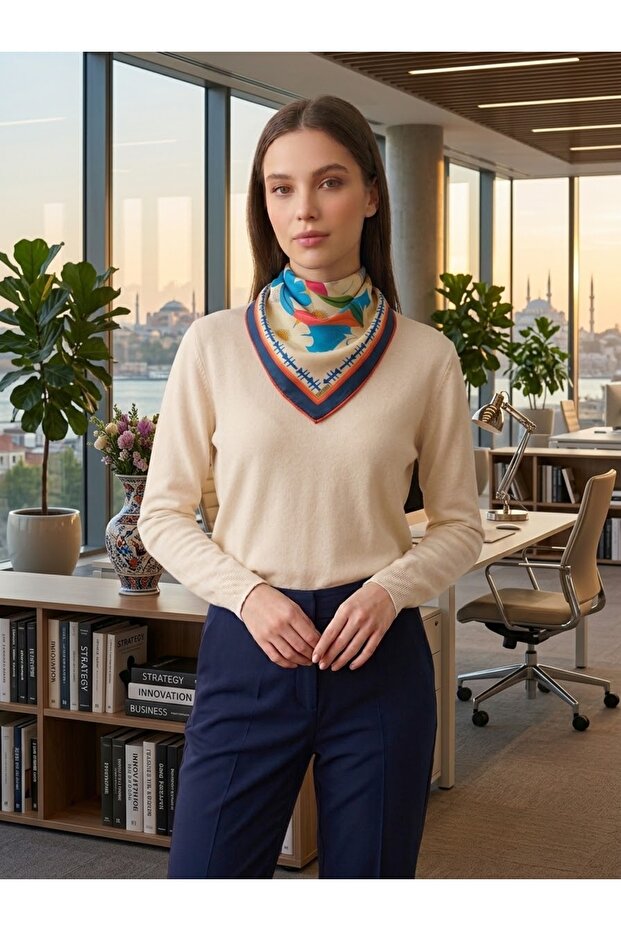 Soft Touch Fular - Çiçek