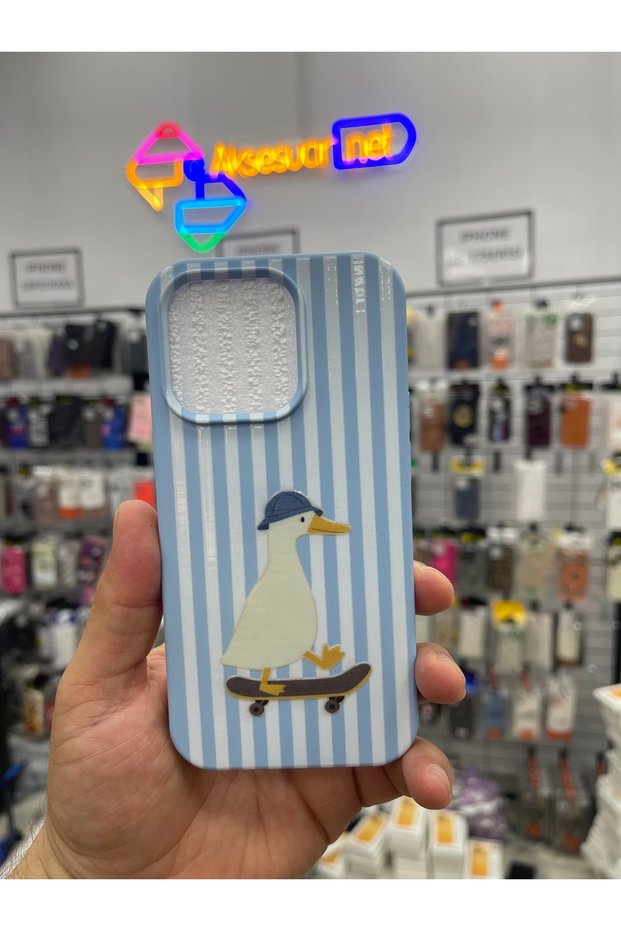 iPhone 14-15 Compatible Patterned Silicone Case with Suede Interior, Soft, High-Quality Printing
