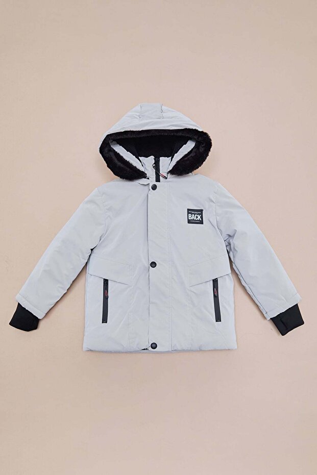 Coat with Hood and Crest for Boys