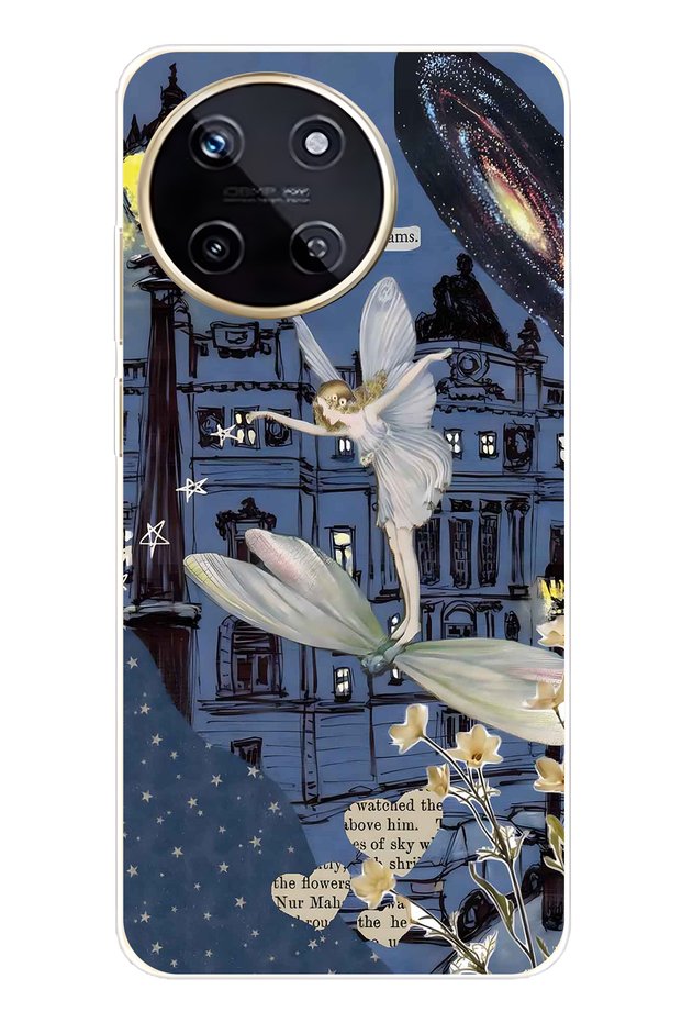 Realme 11 4g Compatible Fairy Tale Patterned Transparent Phone Case
