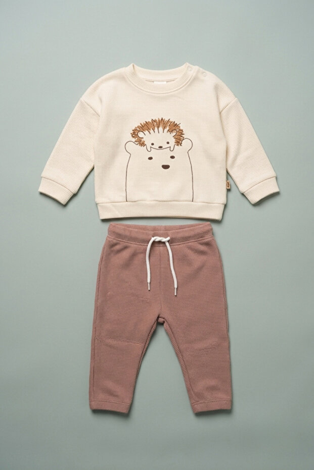 Baby Boy Waffle Fabric 2-Piece Set