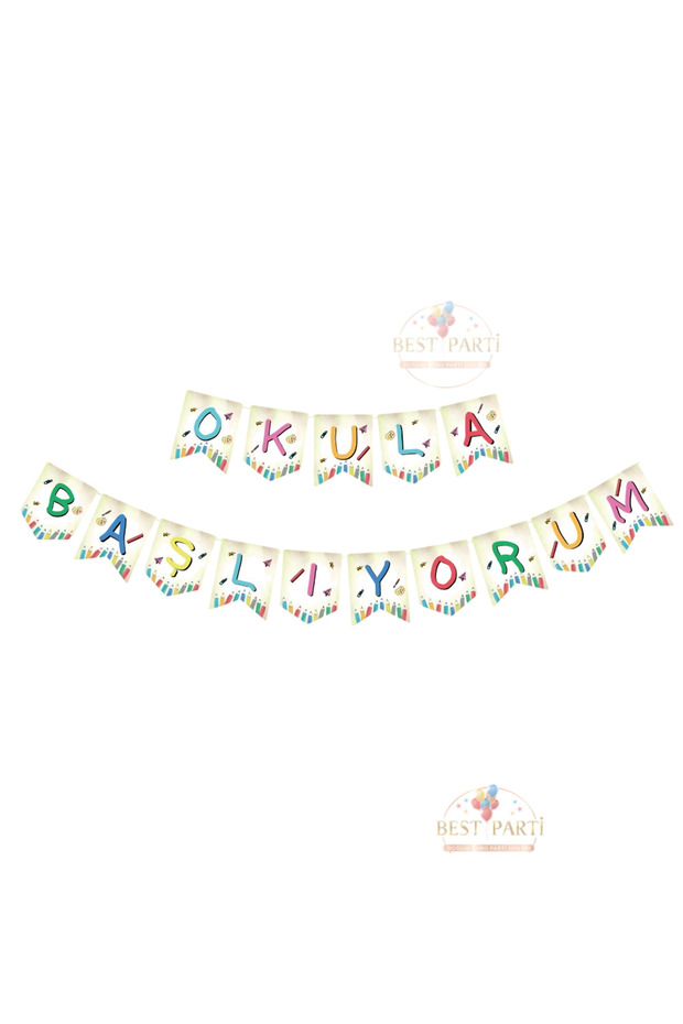 Zigzag Banner with the Text "I'M Starting School"
