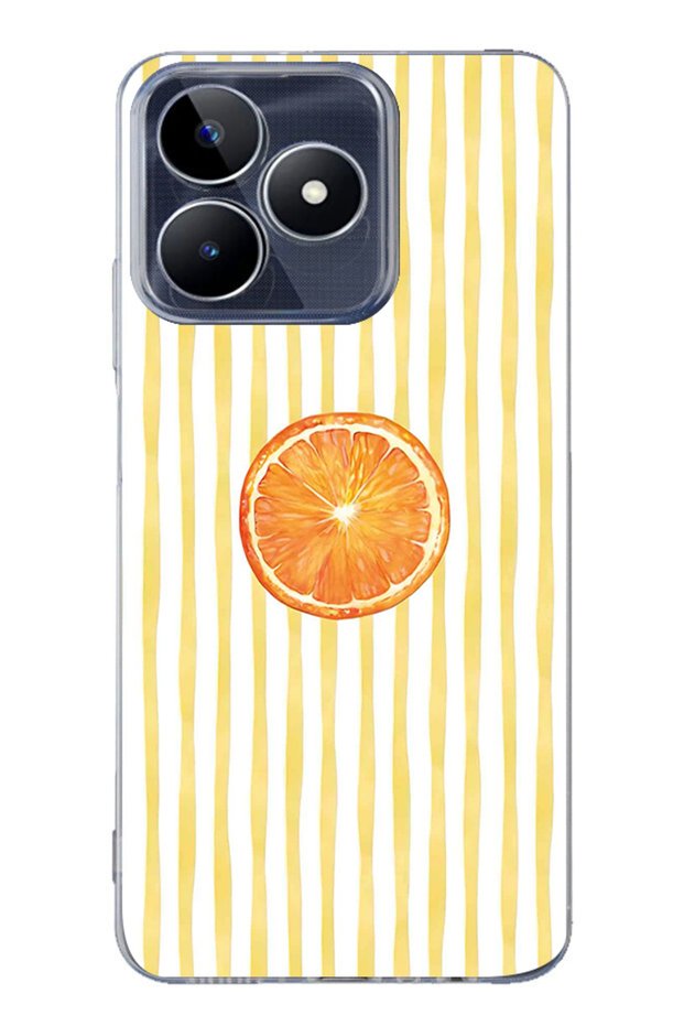 Realme Note 50 4g Compatible Orange Slice Patterned Transparent Phone Case