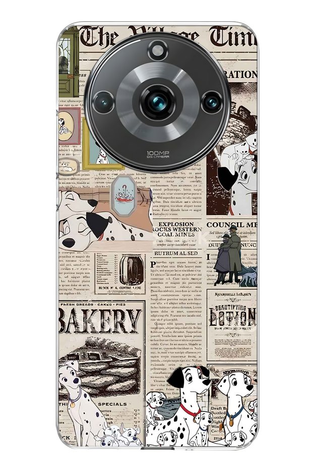 Realme 11 Pro / 11 Pro Plus Compatible 101 Dalmatian Patterned Transparent Phone Case