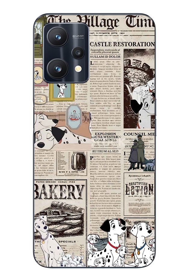 Realme 9 Pro Compatible 101 Dalmatians Patterned Transparent Phone Case