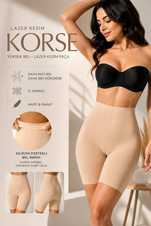 High Waist Shaping Laser Cut Non-Marking Seamless Ghost Long Leg Corset - Extra Tightening and Slimming