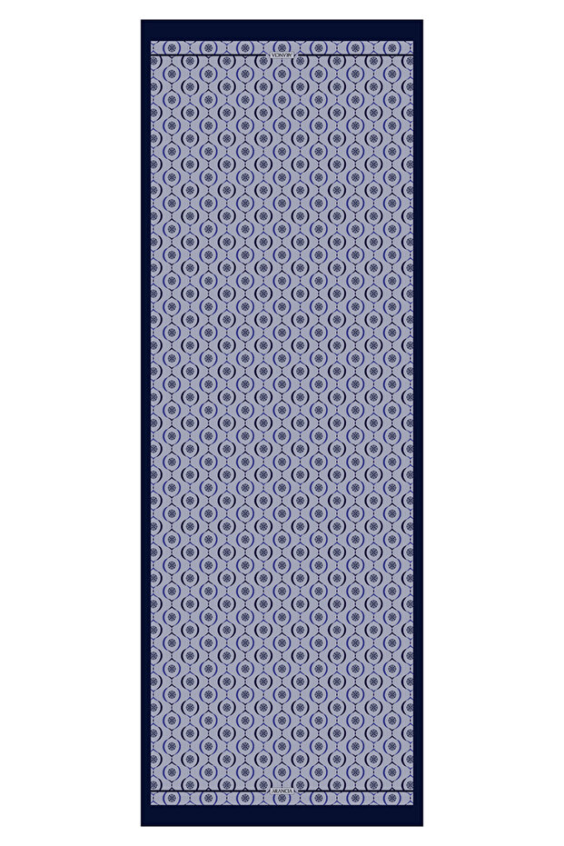 Blue 75X200 Viscose Shawl