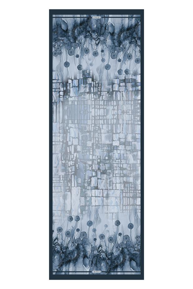 Blue 75X200 Viscose Shawl