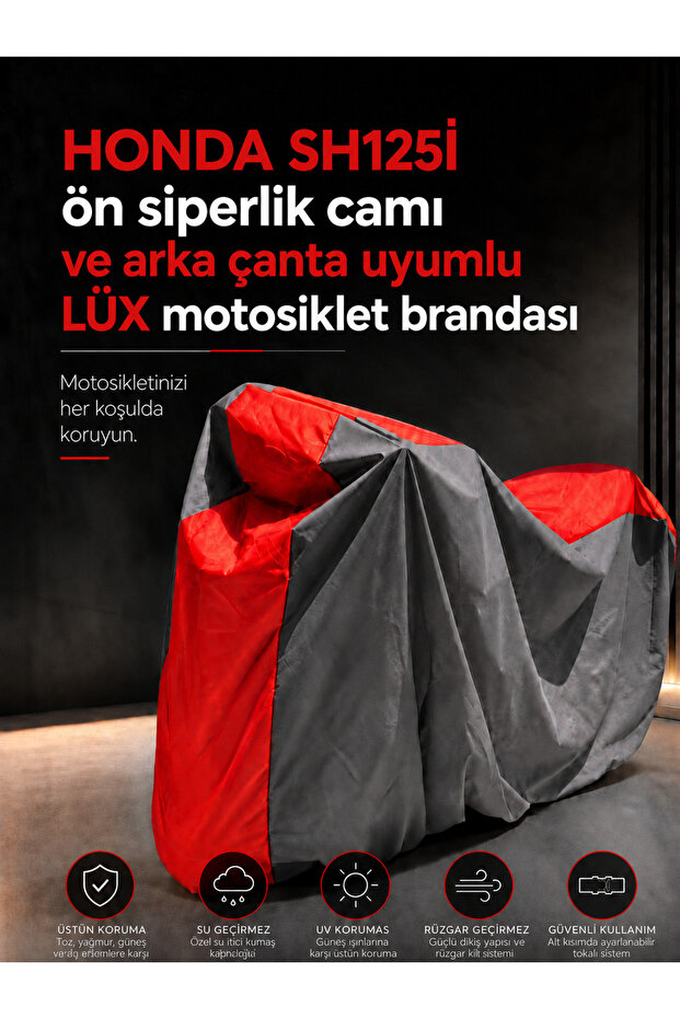 Lux Motorcycle Tarpaulin Compatible with Honda Sh125İ Models