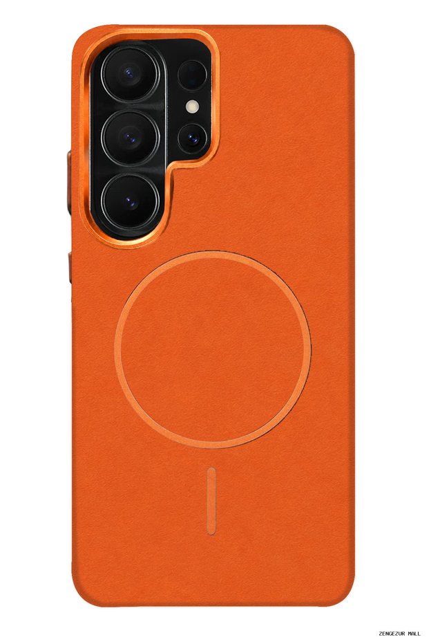 Zngzrmll Galaxy S26 Ultra Luno Leather Magsafe Cover (183132) - Orange