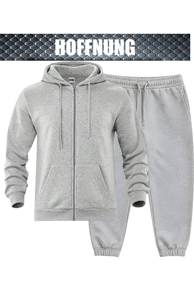 Unisex Casual Tracksuit Set Outdoor Full Zip