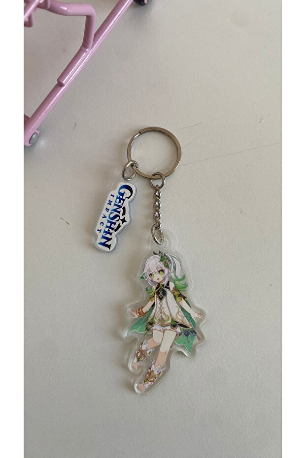Genshin Impact 2D Thick Acrylic Keychain Charm 6-7cm Kazuha Ayaka Cyno Ganyu Game Character