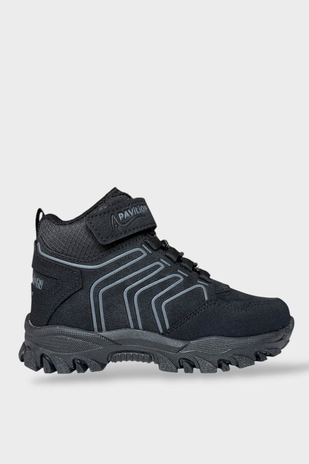 Velcro Cold and Water Resistant Children's Boots Black - Smoke