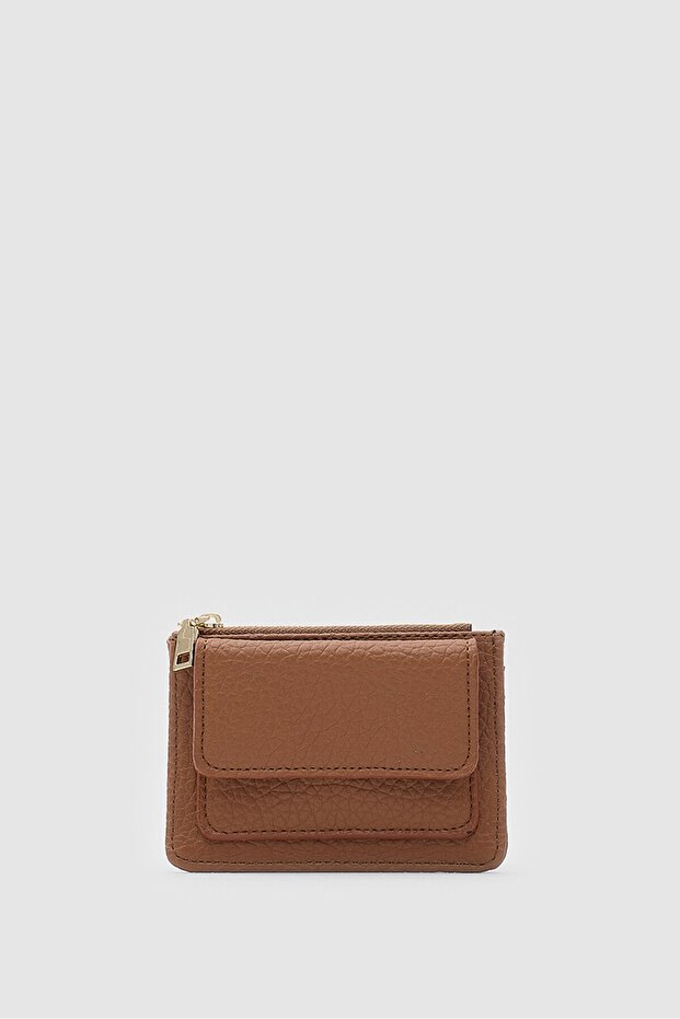 Ciel women's card holder with coin pocket - tan
