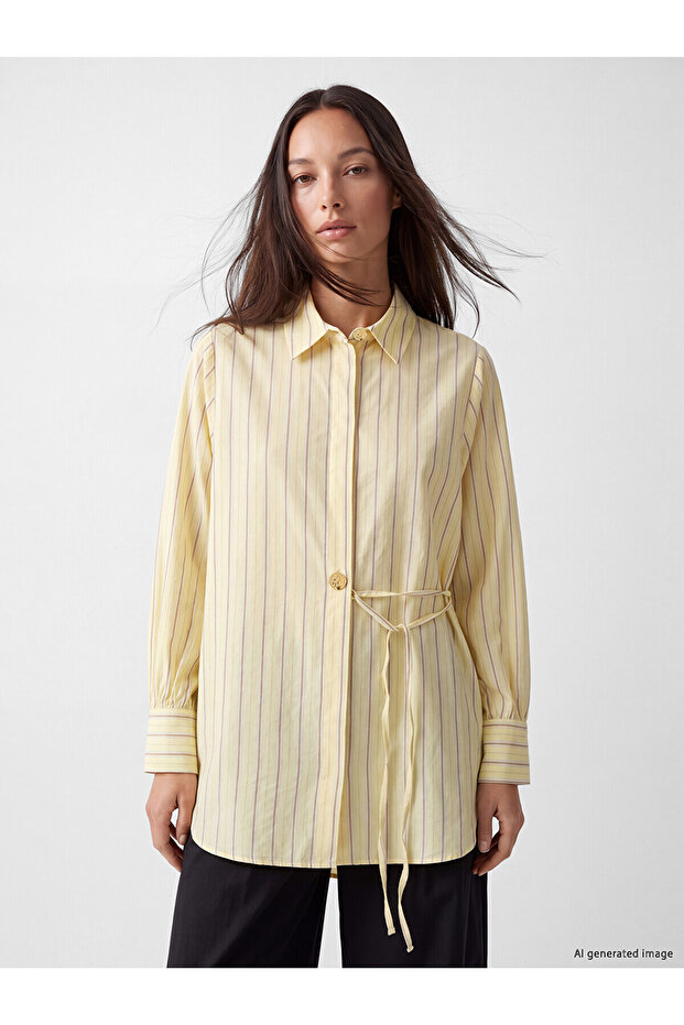 Nevavm Striped Dobby Women's Shirt Tunic with a Difference