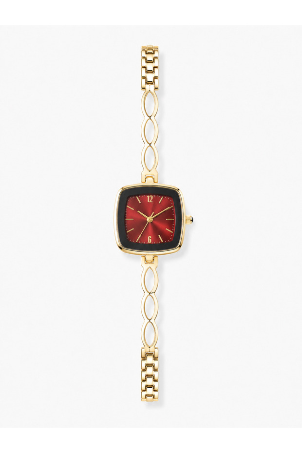 Women's Pinterest Model Gold Color Elegant Stylish Wristwatch