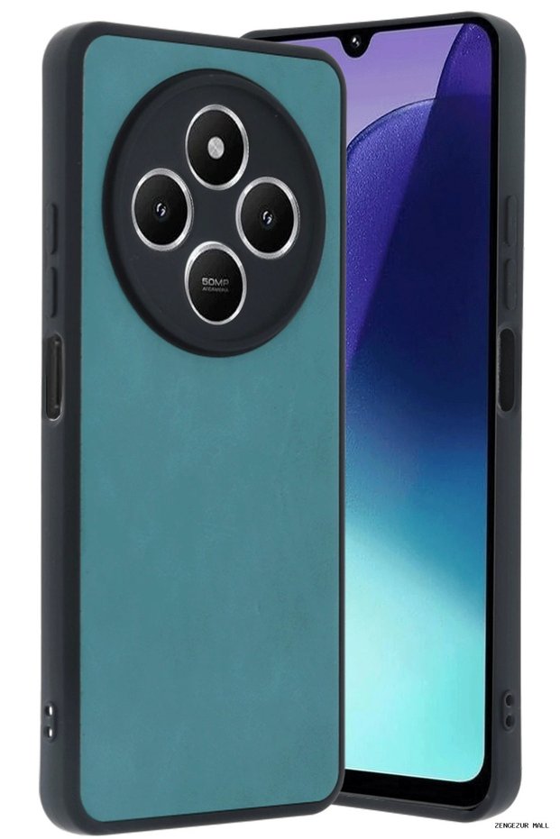 Zngzrmll Redmi 14C Case Aras Leather Cover - (191003) Green
