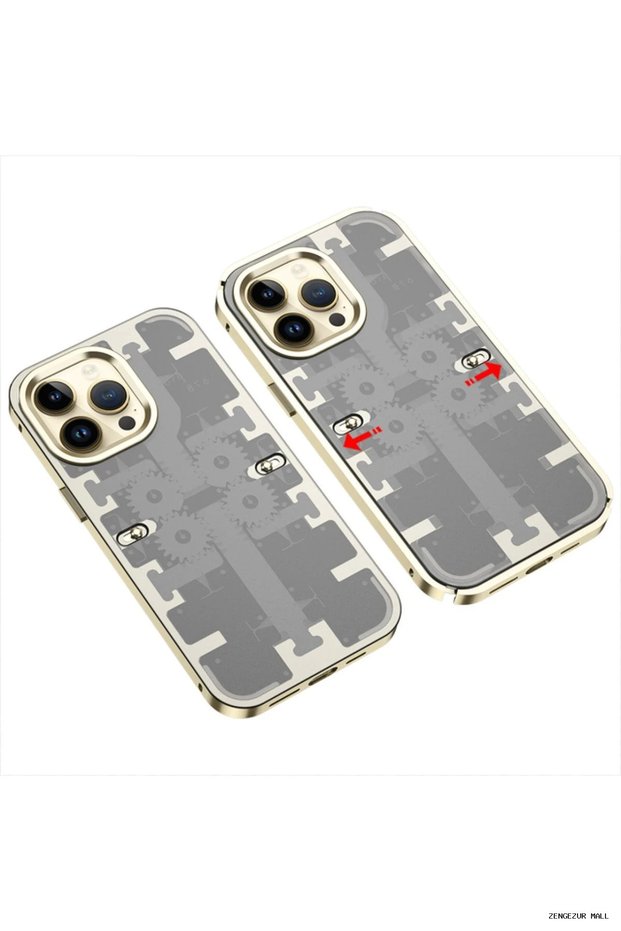 Zngzrmll iPhone 14 Pro Case Meik Bumper Cover (192553) - Gold