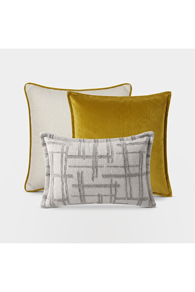 "Stone & Marlow & Grid" مجموعة غطاء الوسادة