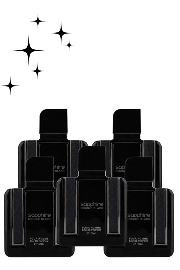 5 Pieces Sapphire Double Black Pour Homme Perfume 100ML