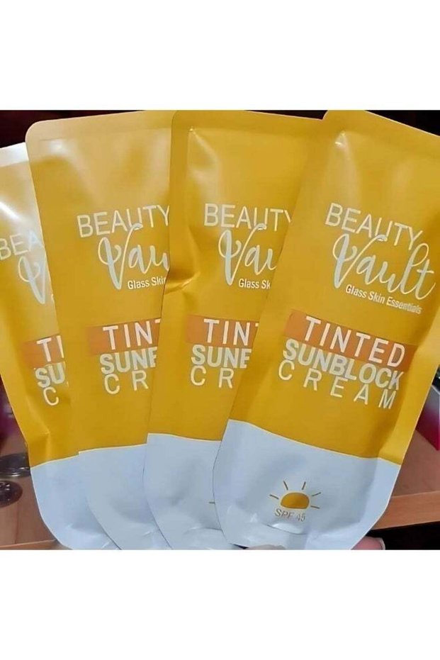 Glass Skin Essentials Tinted Sunblock Cream SPF 45, Daily Facial Sunscreen with Natural Tint, Lightweight UV Protection, Smooth Finish, Hydrating Skin Care, Perfect Makeup Primer for Ever