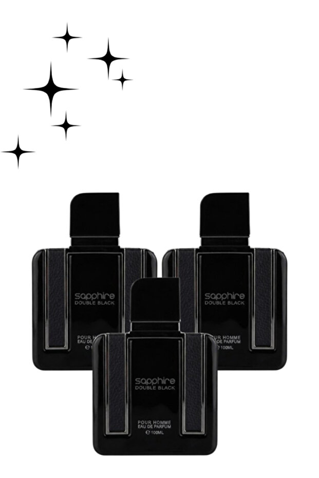 3 Pieces Sapphire Double Black Pour Homme Perfume 100ML