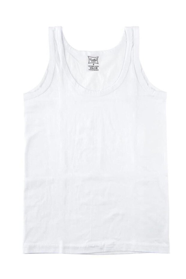 Tutku-Boy's White 4-Pack Undershirts Elf568Tut0124Ccm4