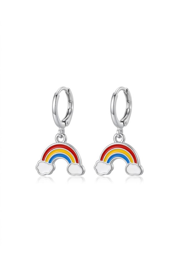 Women's Rainbow Figured Dangle Stylish Earrings, Non-Tarnish, Rust-Proof, Gift Boxed Women's Earrings