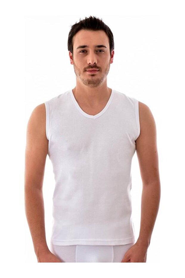 Tutku-Men's Ribbed Sports Undershirt V-Neck Undershirt 6-Pack