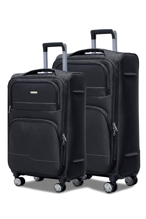 Prestige Premium Nylon Expandable 2PCS Set (20/24 Inch) Luggage, Soft Material, Lightweight, Combination Lock, Suitcase