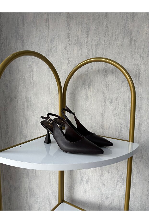 Simple 7 cm Skin Leather High Heels