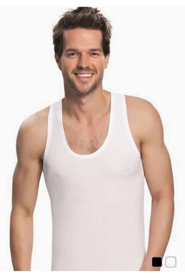 Tutku-Men's White 6-Piece Undershirt 100% Cotton New Season