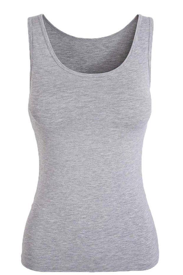 Tutku-Women's Underwear Ribbed Wide Strap Tank Top 3-Pack