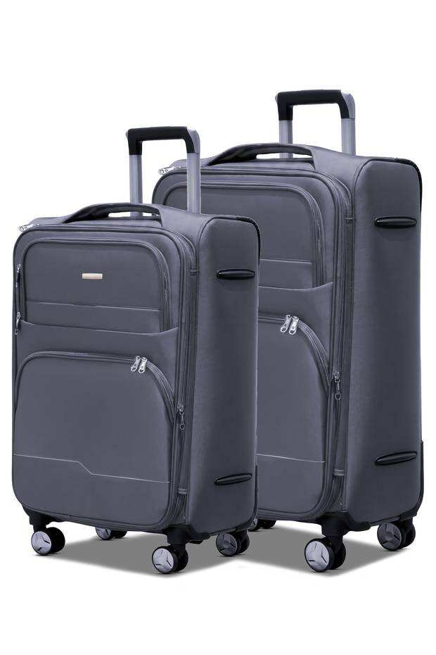 Prestige Premium Nylon Expandable 2PCS Set (20/24 Inch) Luggage, Soft Material, Lightweight, Combination Lock, Suitcase