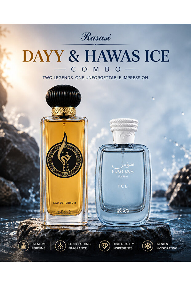 HAWAS ICE & DAYY EAU DE PARFUM COMBO SET (HIS & HERS)