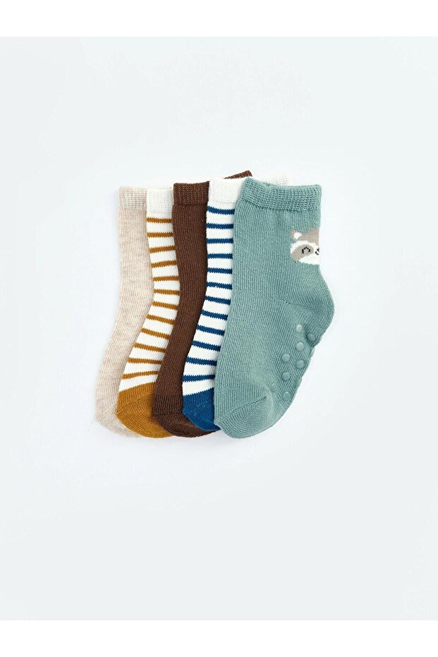 Striped Baby Boy Socks 5-Pack (W6)