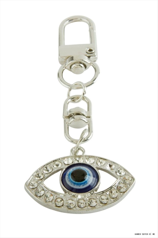 Shopgpt Evil Eye Stone Keychain (172330) Silver Color