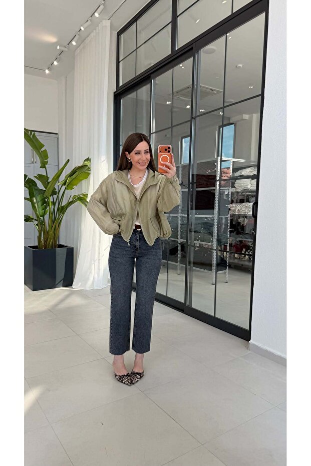 Voile Lightly Textured Jacket Green