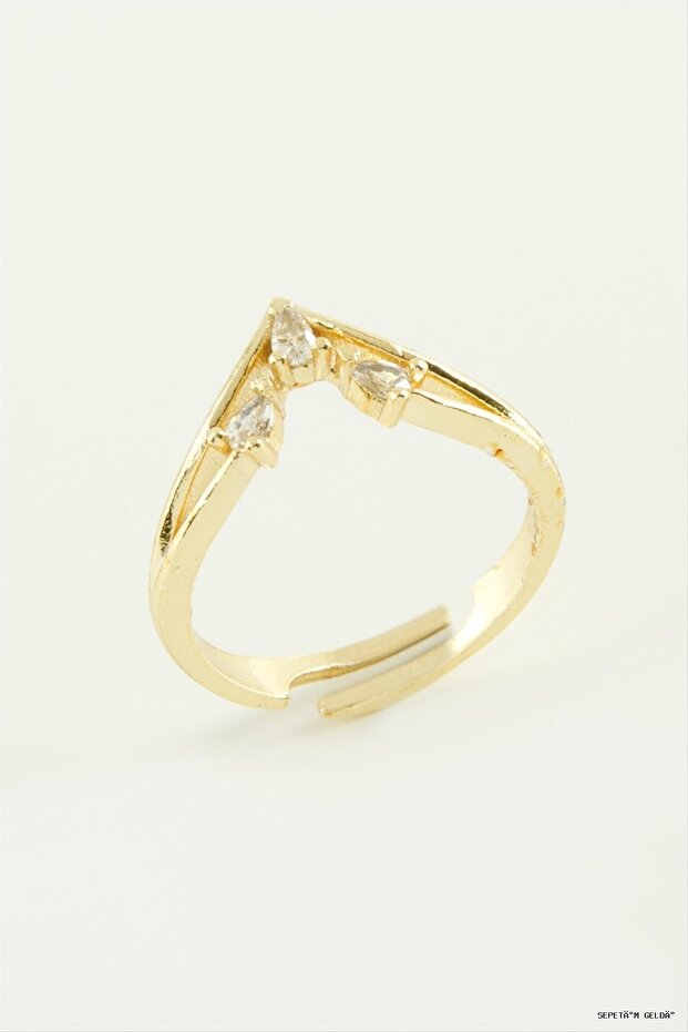 Spt-Gld Arrow Zircon Stone (234625) Ring Yellow
