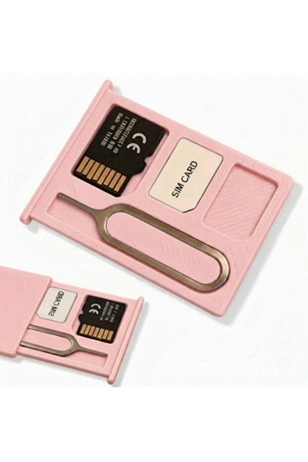 SIM Card Storage Box, with SIM Card Removal Pin, Mini Portable Compact Type, Shockproof and Dustproof, Secure Storage for SIM TF Memory Card, Mobile Phone Digital Accessory