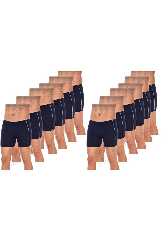 108 Men's Modal Boxer Shorts Navy Blue 12 Pieces