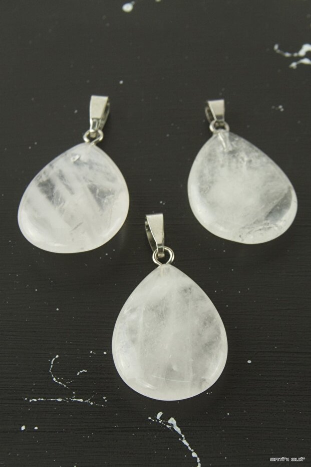 Spt-Gld Quartz Oval Natural Stone Pendant 1 (233741) Piece Transparent