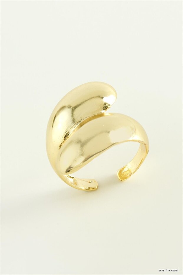 Spt-Gld Water Drop Metal (11206) Ring Yellow