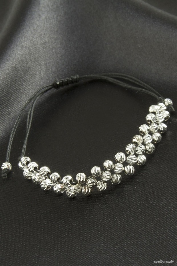 Spt-Gld Dorika Macrame Rope Bracelet (233629) Silver Color