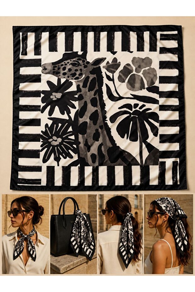 Patterned Women's Scarf (50X50)